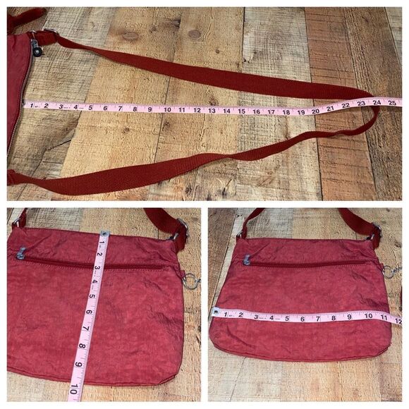 Kipling HB7432 Jaime Crossbody Shoulder Bag Purse Polyamide Wine - Picture 3 of 10
